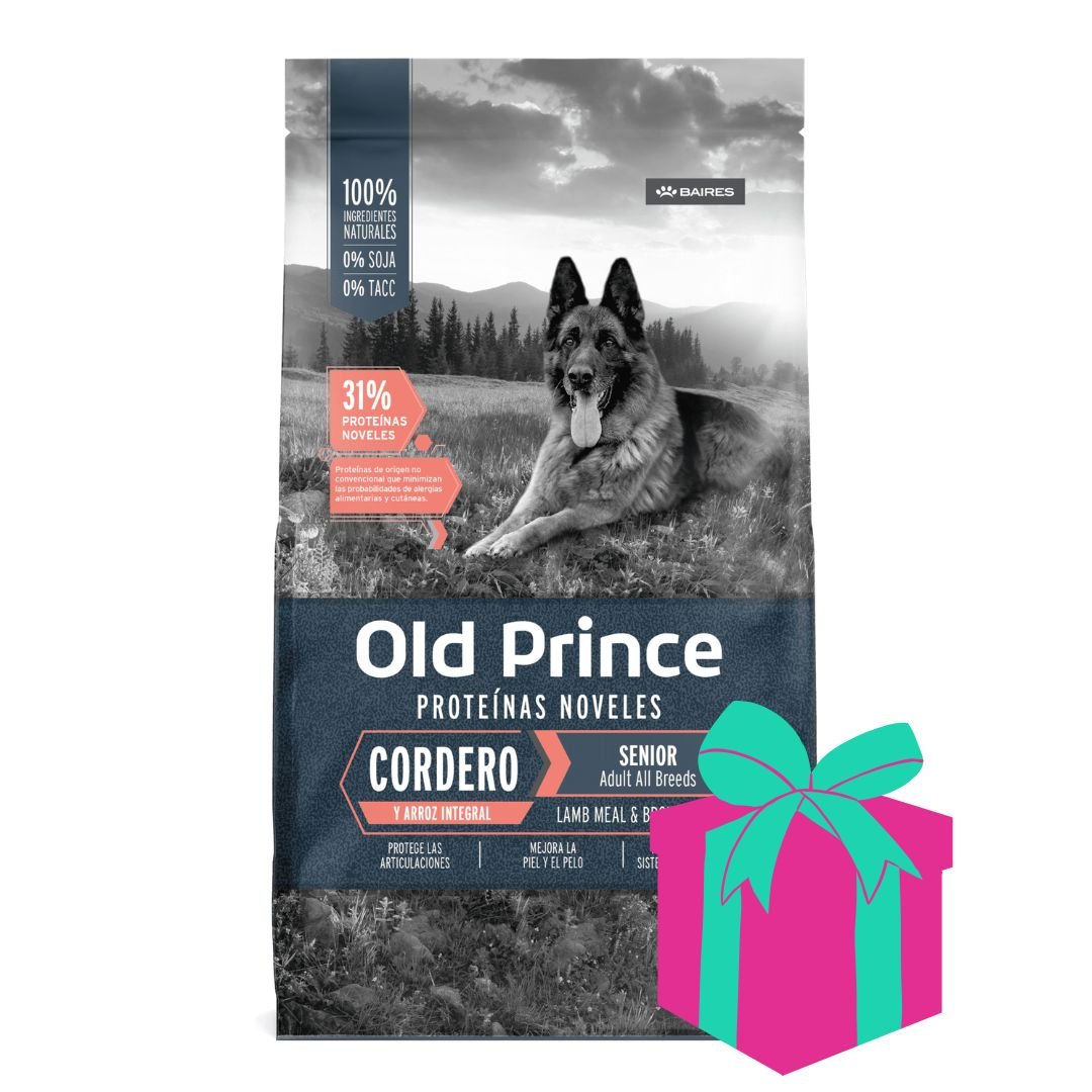 Alimento para Perro Adulto Mayor Old Prince Novel Cordero 15kg