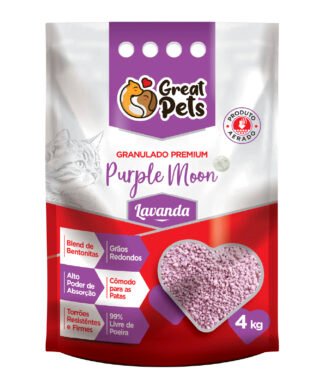 Sanitario Granulado Aglomerante Premium Great Pets Purple Moon Lavanda 4kg