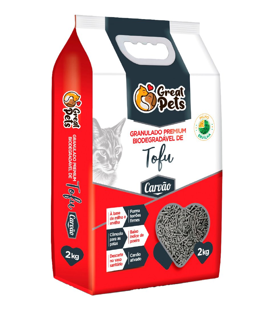 Sanitario Orgánico Tofu Great Pets Carbon Activado 2kg