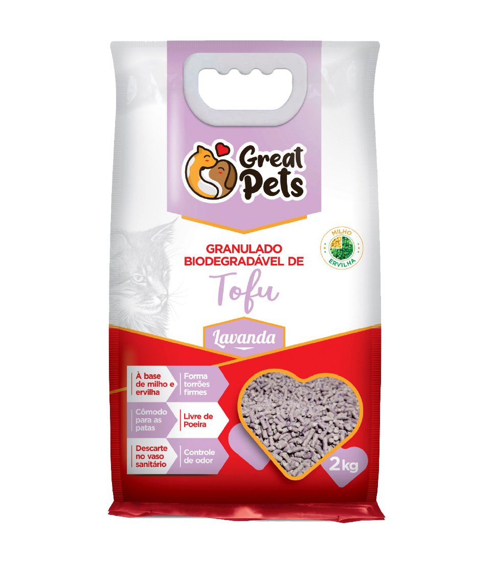 Sanitario Orgánico Tofu Great Pets Lavanda 2kg